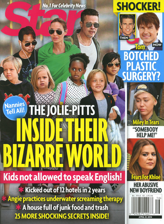 Illustration for article titled This Week in Tabloids: Angelina and Brad's 'Bizarre' Parenting Methods
